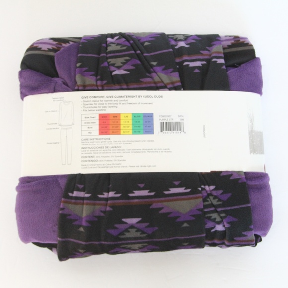 Cuddl Duds Climate Right Top Leggings Set Velour - Picture 3 of 7